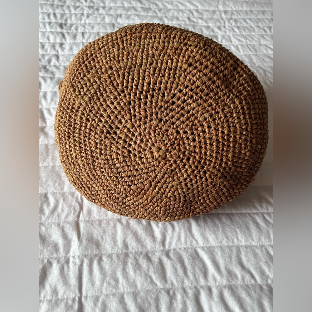 Woven Straw Tote Bag in Brown - Picture 7 of 10